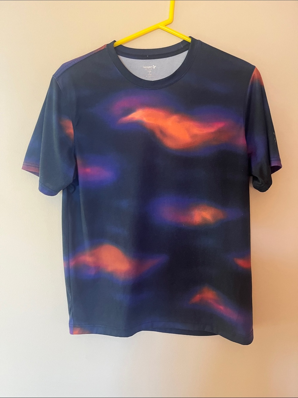 Women’s Athletic Crew Neck Tee in Black with Orange Accents
